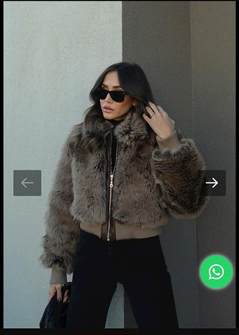 Gri Kürk Detaylı Midi Kadın Mont - Görsel 3