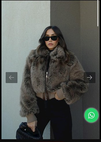 Gri Kürk Detaylı Midi Kadın Mont - Görsel 4