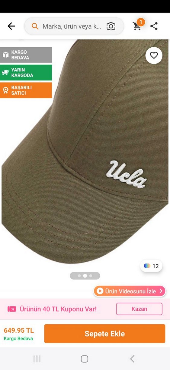 Haki Minimalist Kadın Şapka - Görsel 2