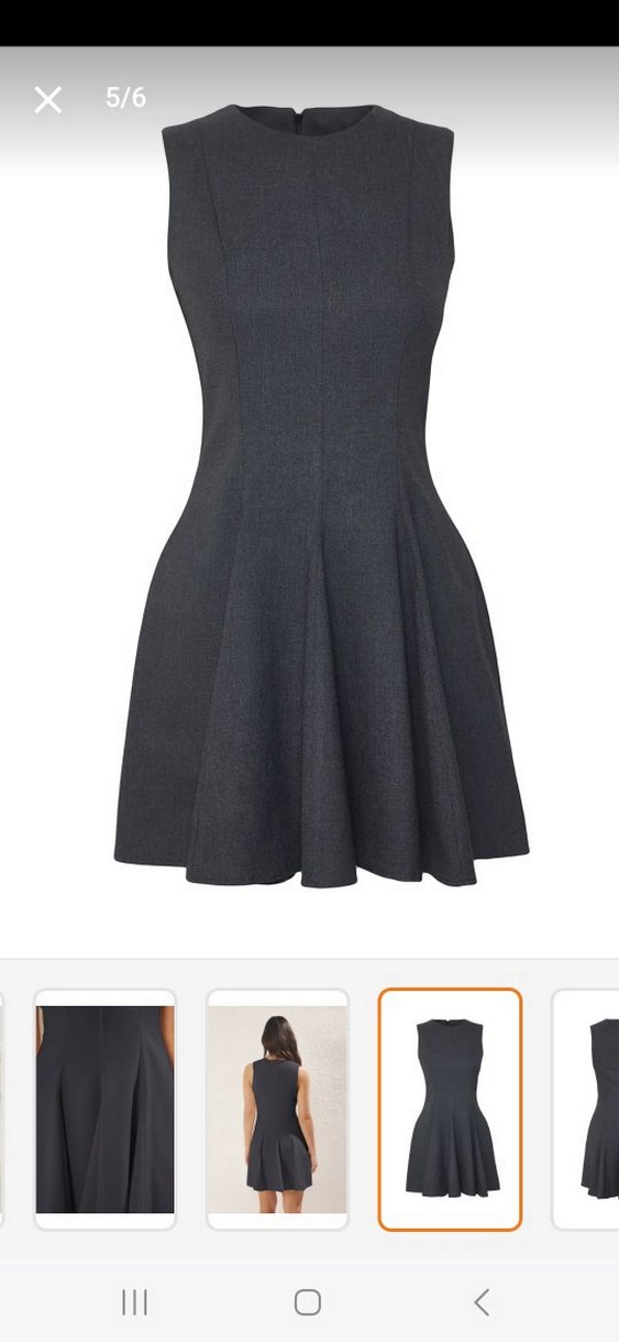 Pilili Gri Midi Elbise - Görsel 2