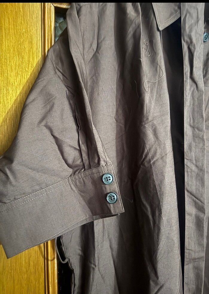 Kahverengi Uzun Salaş Kadın Elbise - Görsel 4