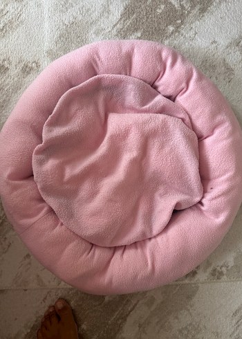 Beden Pastel Pembe Yumuşak Battaniyekedi yatağı