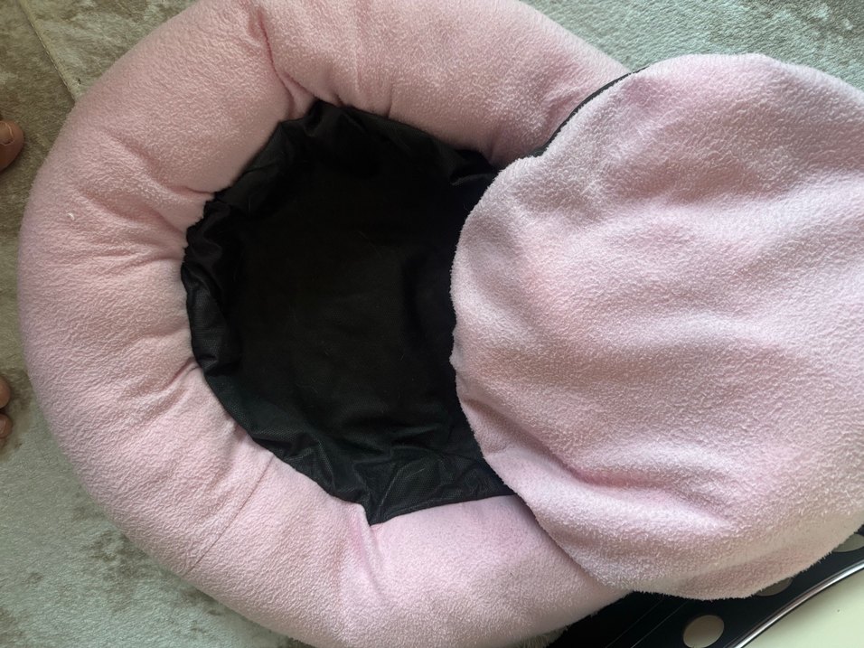 Pastel Pembe Yumuşak Battaniyekedi yatağı - Görsel 3