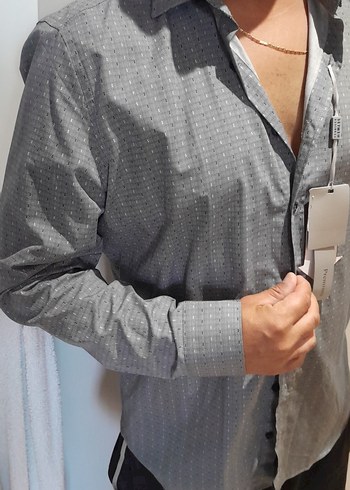 Beymen Business Gri Desenli Uzun Kollu Erkek Gömlek
