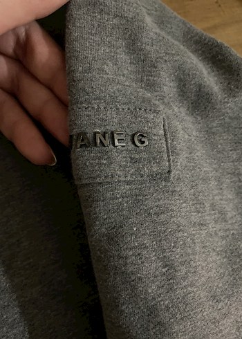 Gri Yüksek Yaka Fermuarlı Erkek Sweatshirt - Görsel 6