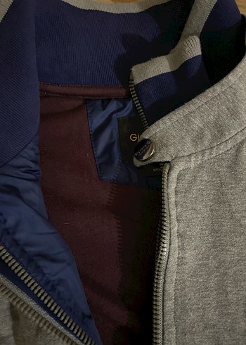 Gri Yüksek Yaka Fermuarlı Erkek Sweatshirt - Görsel 4