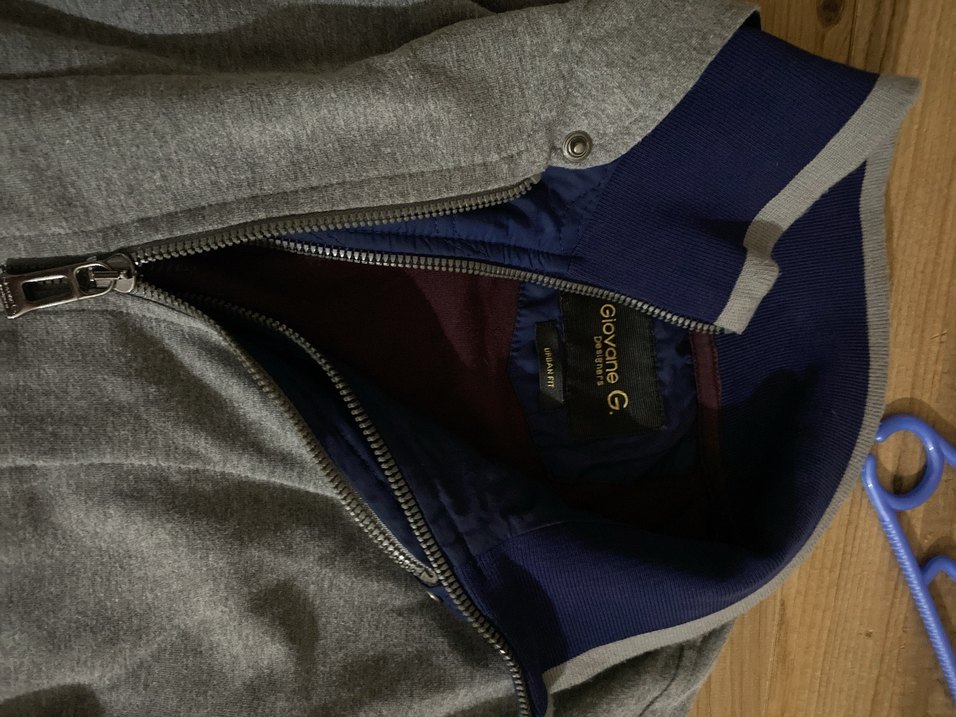 Gri Yüksek Yaka Fermuarlı Erkek Sweatshirt - Görsel 3