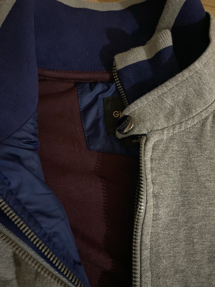 Gri Yüksek Yaka Fermuarlı Erkek Sweatshirt - Görsel 4