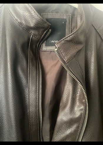 Kahverengi Deri Biker Ceket - Görsel 2