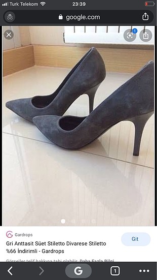 Koyu gri stiletto