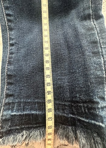 38 Beden Zara Kadın Lacivert Midi Kot Pantolon