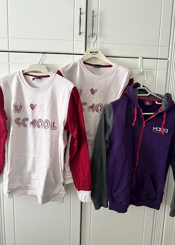 Mor Renkli Fermuarlı Kadın Sweatshirt