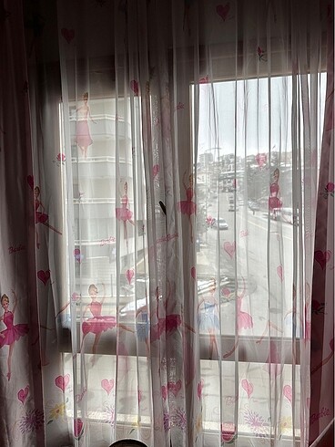 Taç Taç ın Barbie deseni 2 parça tül 2 parça fon