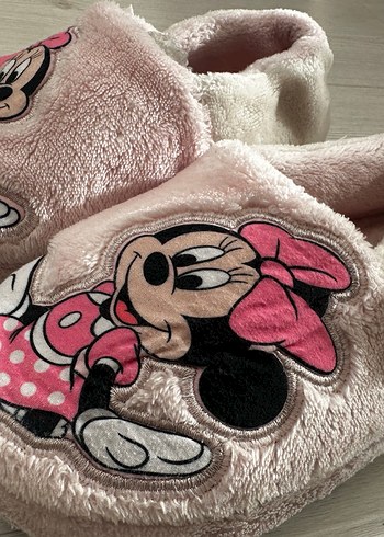 Kız Çocuk Pembe Peluş Ev Terliği - Görsel 2