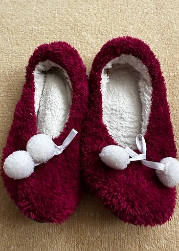 Kız Çocuk Renkli Sıcak Örgü Ev Terlikleri - Görsel 5