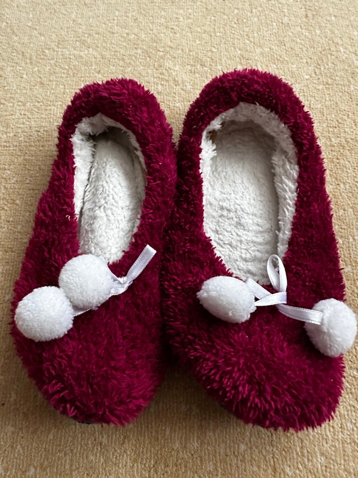 Kız Çocuk Renkli Sıcak Örgü Ev Terlikleri - Görsel 5