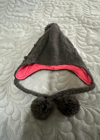 Gri içi penye astarlı Nakışlı Çocuk Bere - Görsel 4