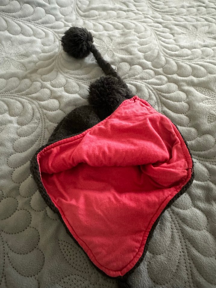 Gri içi penye astarlı Nakışlı Çocuk Bere - Görsel 3