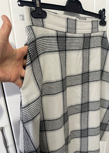 Ekose Desenli Midi Pamuklu Etek - Görsel 3