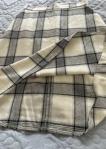 Ekose Desenli Midi Pamuklu Etek - Görsel 7