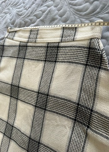 Ekose Desenli Midi Pamuklu Etek - Görsel 6