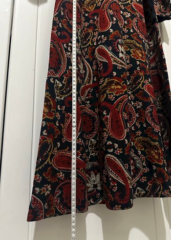 Şal Desenli Uzun Bohem Elbise - Görsel 4