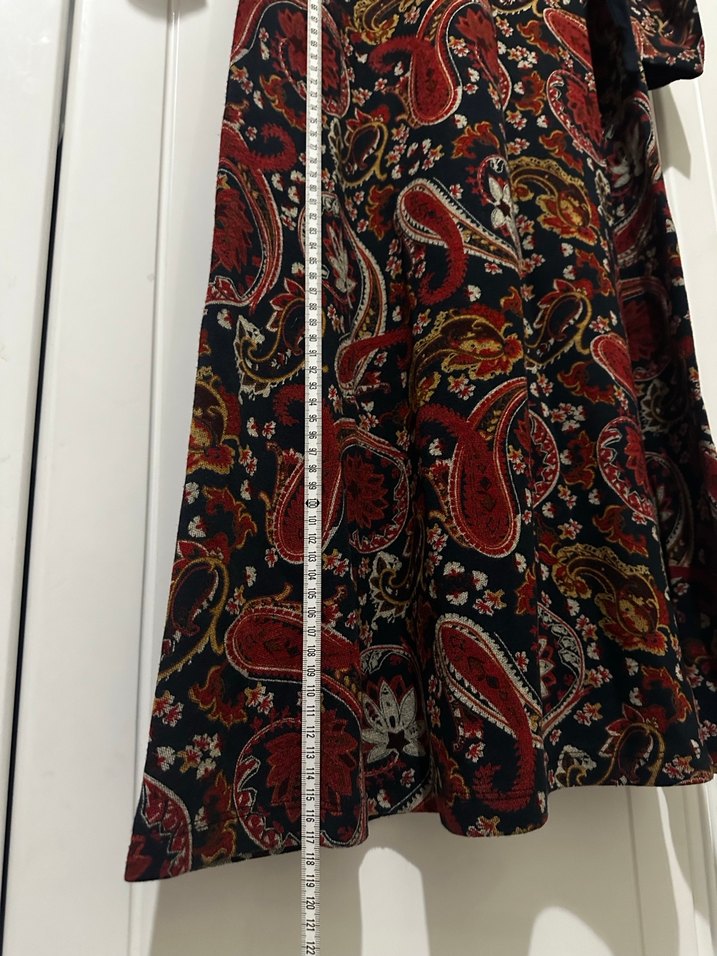 Şal Desenli Uzun Bohem Elbise - Görsel 4