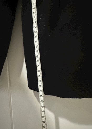 Siyah bele oturan kaşe kaban - Görsel 5