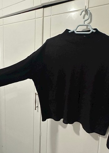 Siyah Boğazlı ince trikomsu bluz - Görsel 2