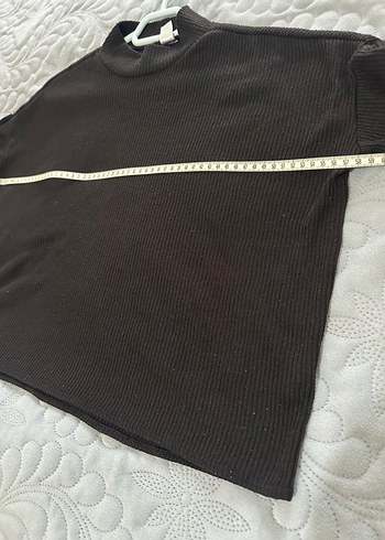 Siyah Boğazlı ince trikomsu bluz - Görsel 5