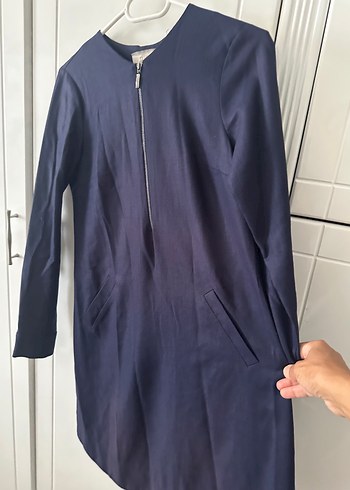 Tuğba&Venn Kadın Lacivert Midi Tunik Fermuarlı
