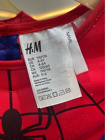 5 Yaş Beden çeşitli Renk Spiderman kostüm