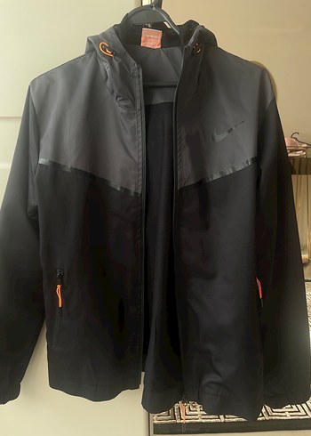 Erkek Nike Siyah Fermuarlı Yağmurluk - Görsel 2
