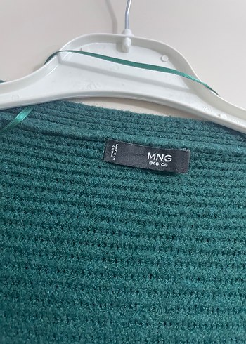 Mango yün hırka Kadın Yeşil Örgü Yün Midi Hırka - Görsel 2