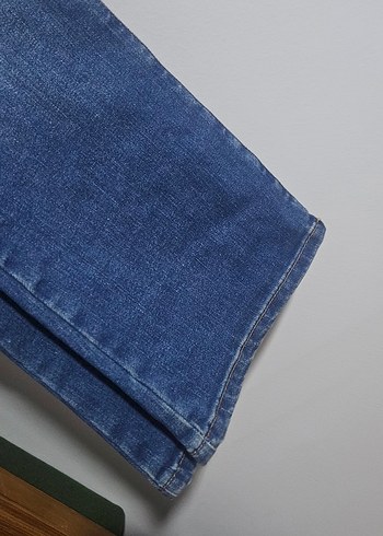 28 Beden lacivert Renk Kadın İspanyol paça Kot Pantolon