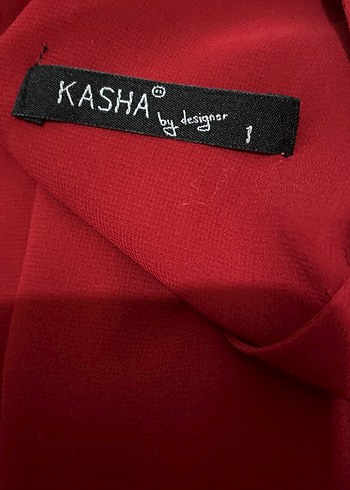 Bordo Drapeli V Yaka Kolsuz Bluz - Görsel 4