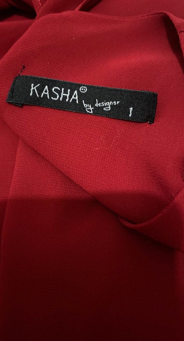 Bordo Drapeli V Yaka Kolsuz Bluz - Görsel 4