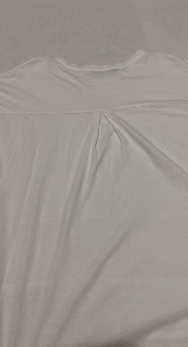 Kadın Beyaz Kısa Kollu Salaş Tişört - Görsel 4