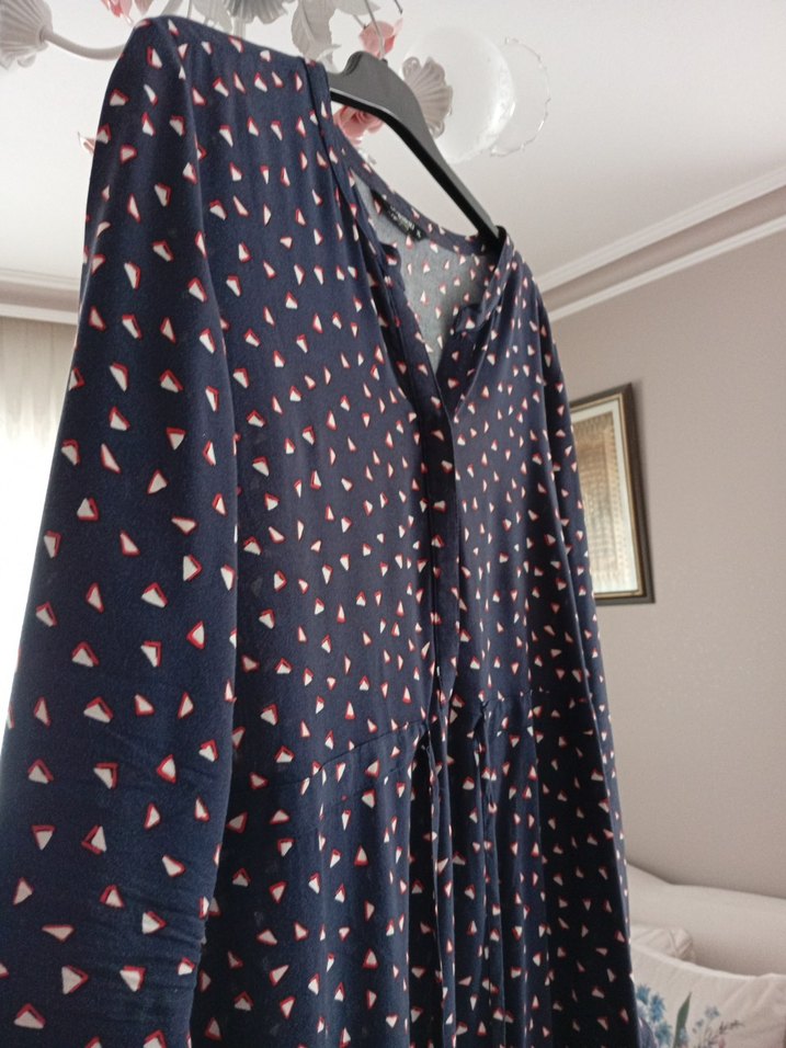 Lacivert Desenli Tunik hamilelerde kullanabilir - Görsel 3