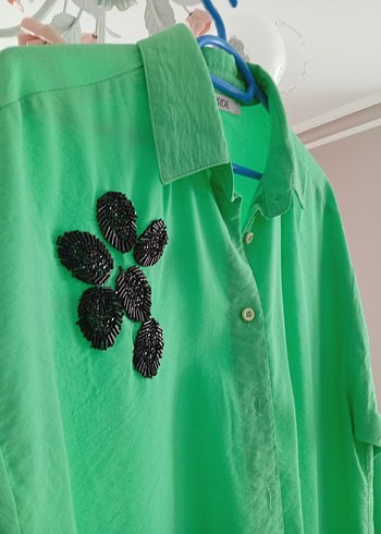 Yeşil şık gömlek - Görsel 3