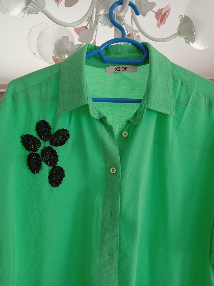 Yeşil şık gömlek - Görsel 2