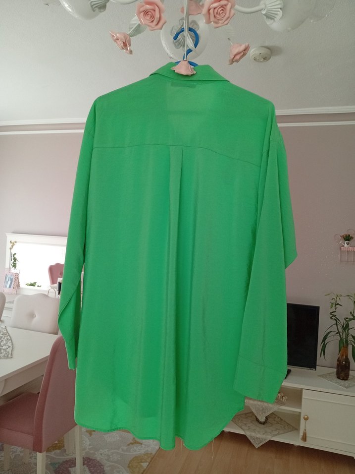 Yeşil şık gömlek - Görsel 4