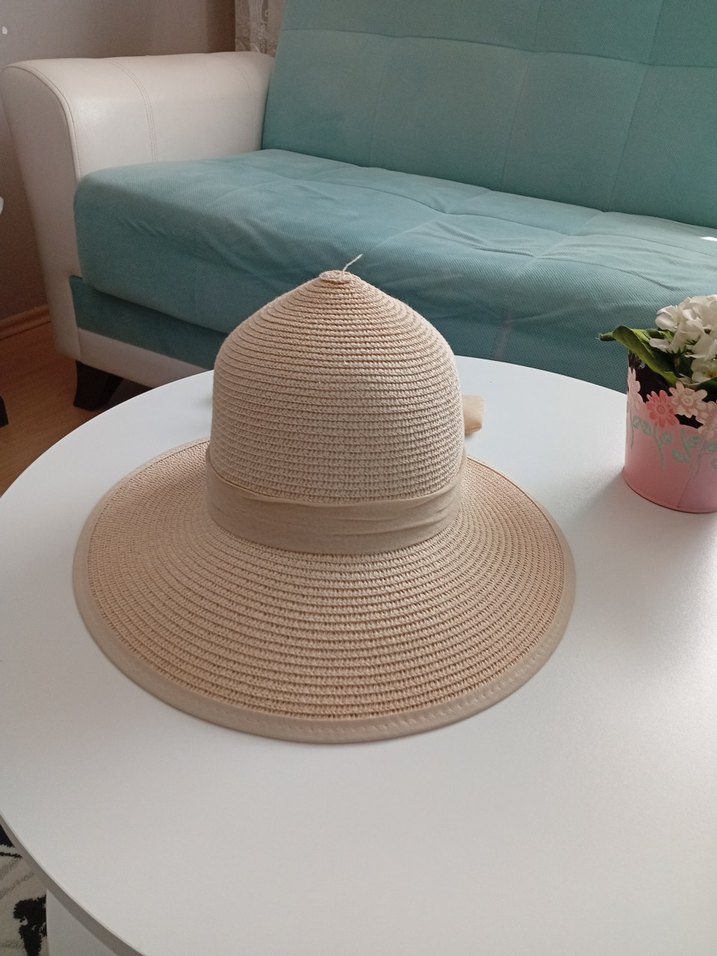 Bej Fiyonk Detaylı Bohem Kadın Şapka - Görsel 4