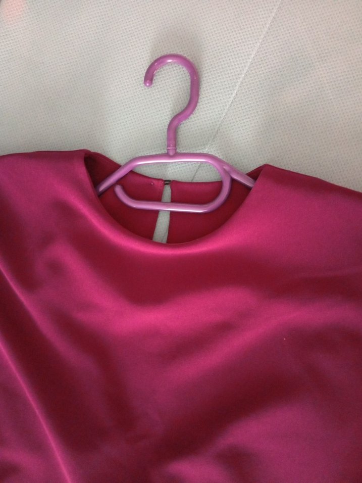 Bordo Midi Kadın Tunik Fırfırlı - Görsel 4