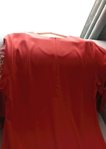 Kiremit rengi işlemeli Kadın tunik - Görsel 3