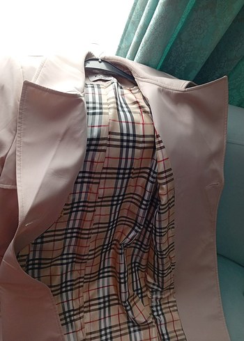 Bej Düğmeli Midi Kadın Trençkot - Görsel 3