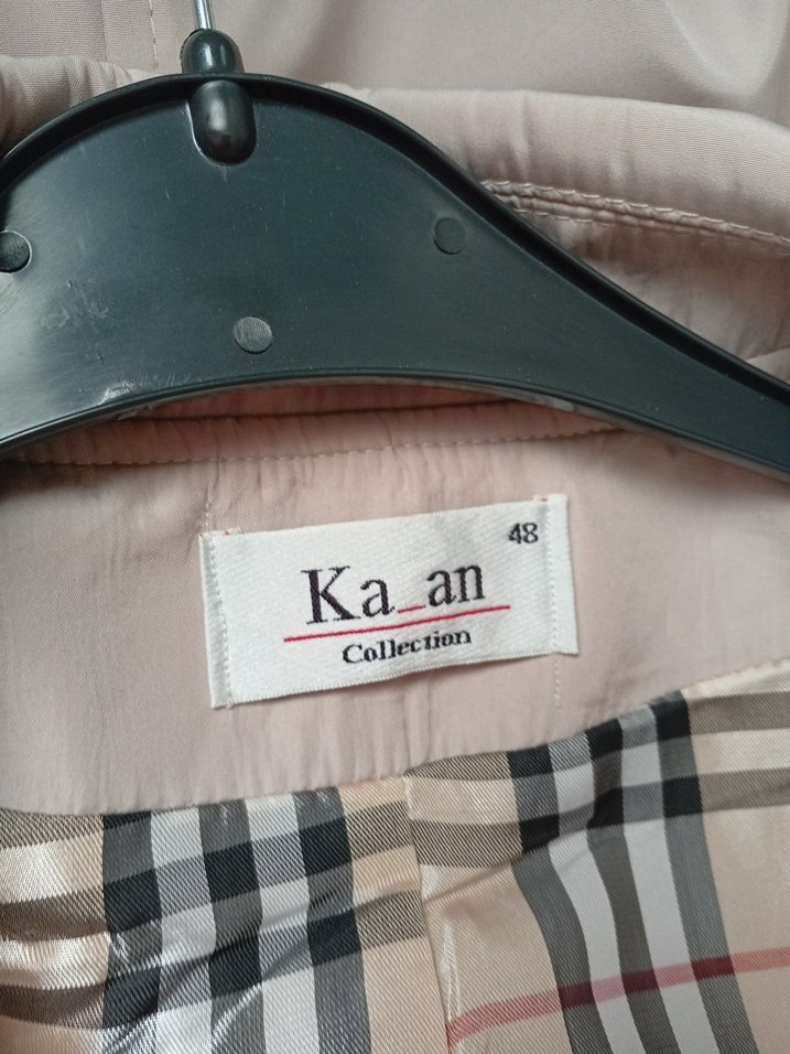 Bej Düğmeli Midi Kadın Trençkot - Görsel 4