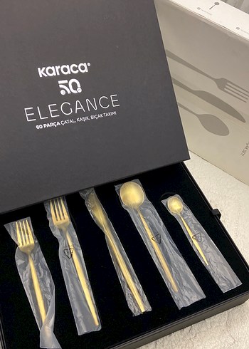Karaca Elegance 60Parça mat golf Çatal Kaşık Seti