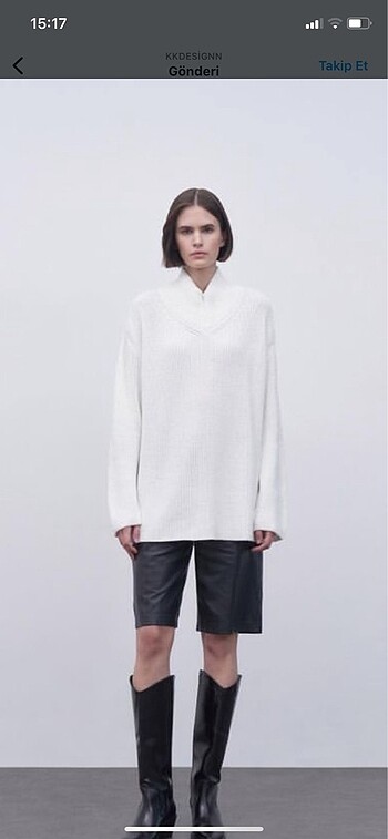 Kk Design overize ekru kazak