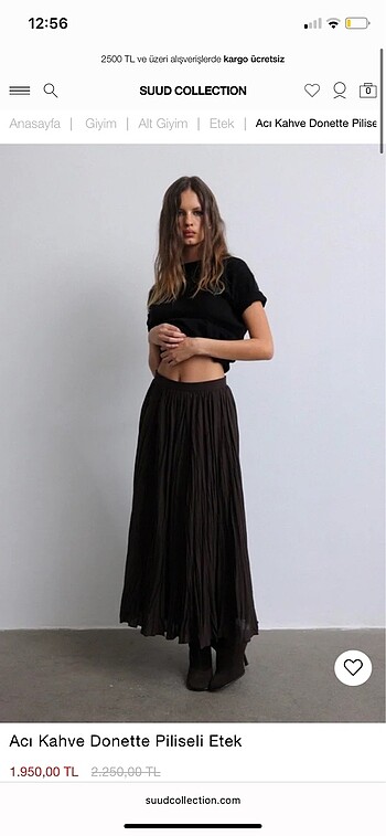 Suudcollection donette piliseli etek